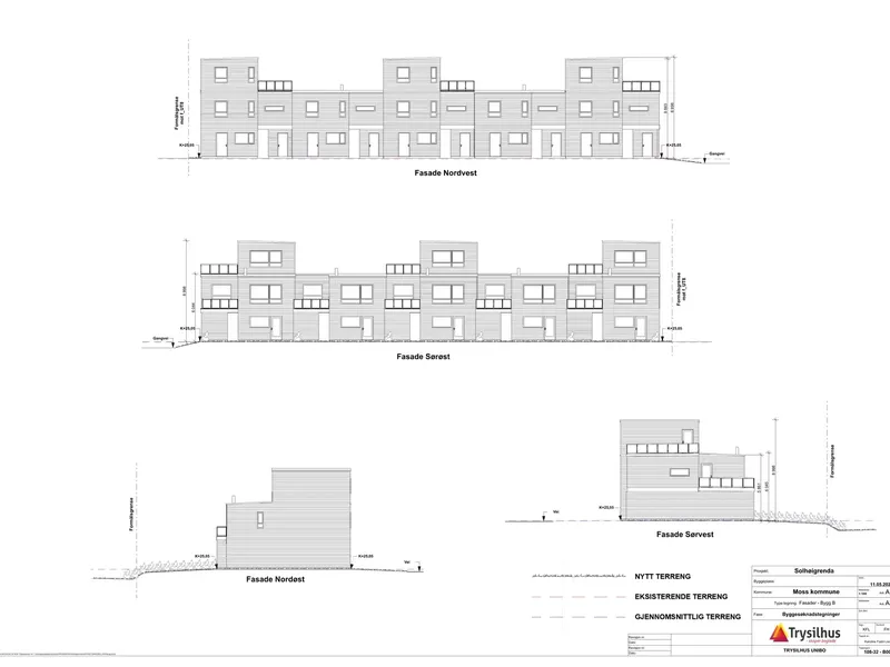 Fasade fra byggesøknad