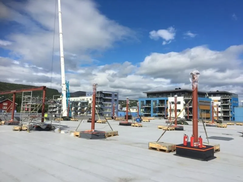 Bygging av Sortland Senter