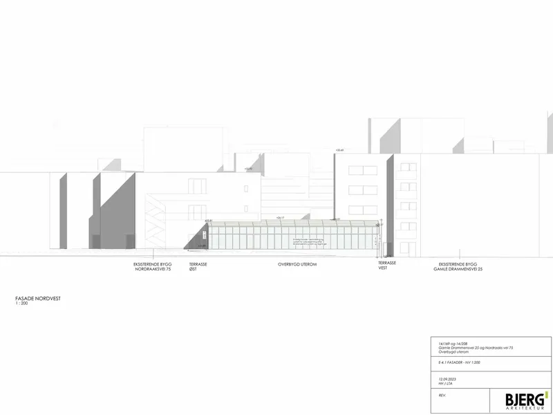 Fasade fra byggesøknad