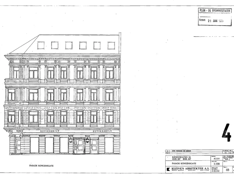 Fasade fra byggesøknad