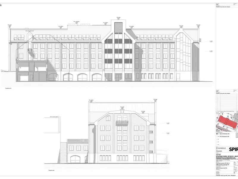Fasade fra byggesøknad
