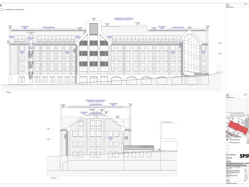 Fasade fra byggesøknad