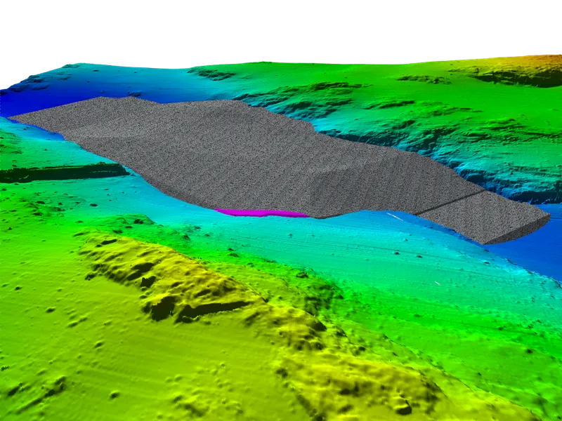 3D av støttefylling. Grafikk: Van Oord Norway AS