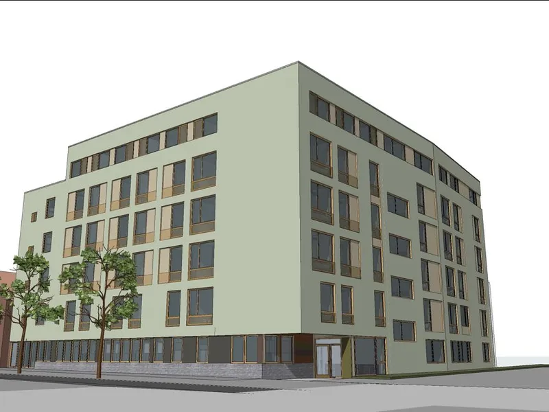 Omtrent slik ser arkitektene for seg at bygget kan bli seende ut. Illustrasjon: Voll arkitekter