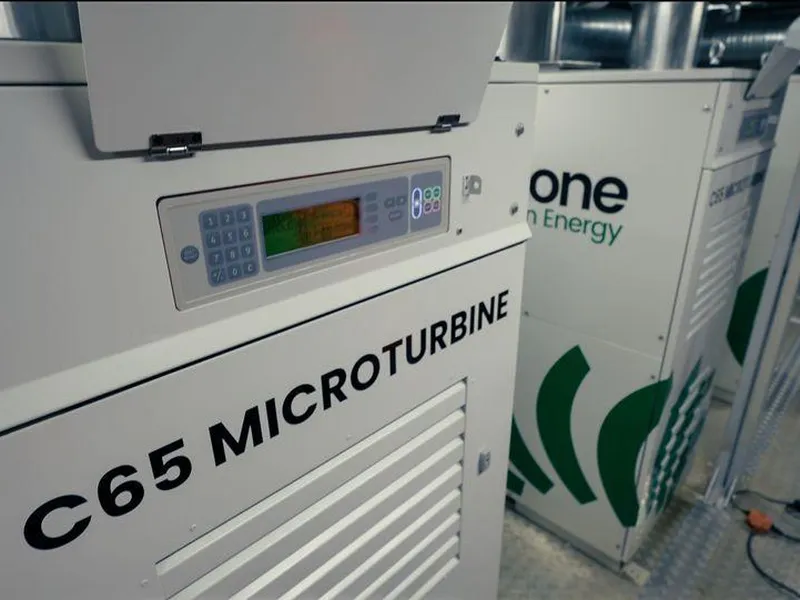 Mikroturbinene som produserer energi og varme fra biogass til Svalbard lufthavn