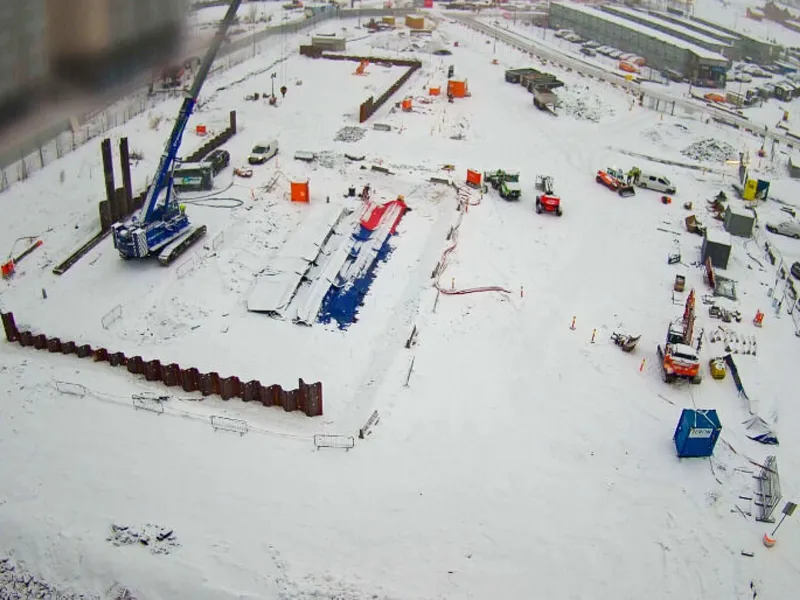 Grunnarbeid pågår i prosjektet Bjørvika skole. Foto: Oslobygg.