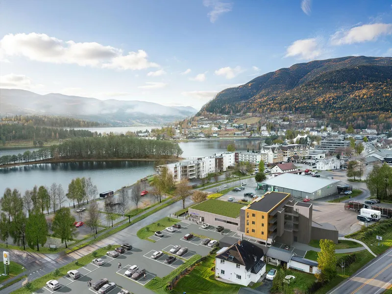 Velkommen til Gjestegården! 
Her kombineres sentral beliggenhet med åpne omgivelser og flotte utsiktsforhold til Strandefjorden! Illustrasjoner er ment som veiledning og avvik kan forekomme.