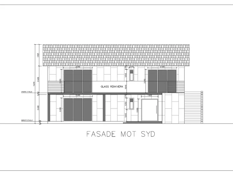 Fasade fra byggesøknad
