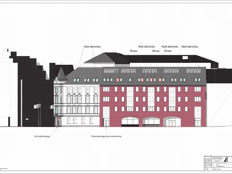 Fasade fra byggesøknad