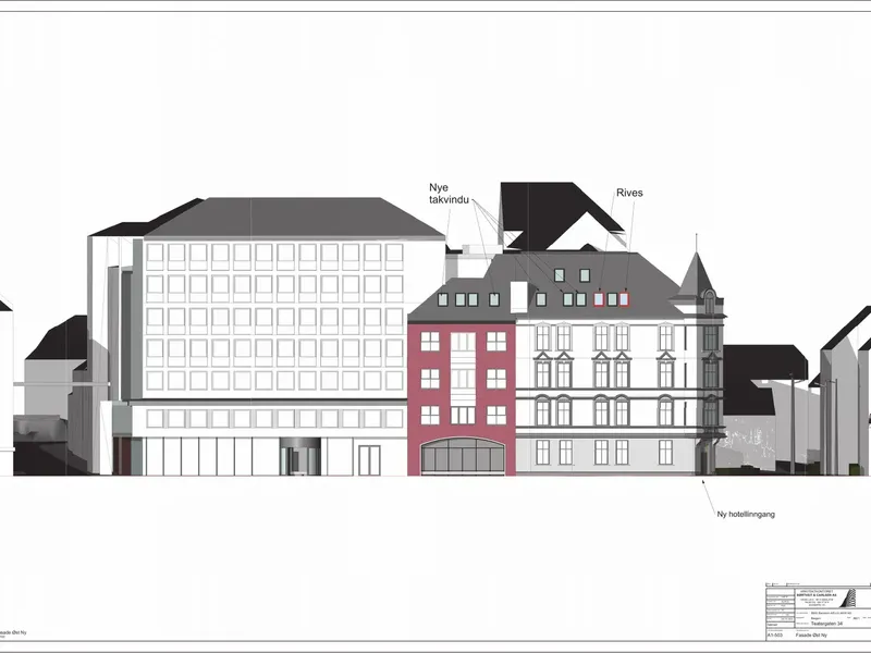 Fasade fra byggesøknad