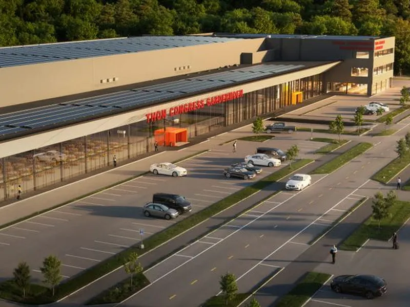 BÆREKRAFT: Den nye kongresshallen bygges etter BREEAM In-Use Excellent-standard med energiklasse A. Bygget vil ha solcellepaneler på taket for å redusere energibruk, og vil tilby topp moderne teknologiske løsninger.