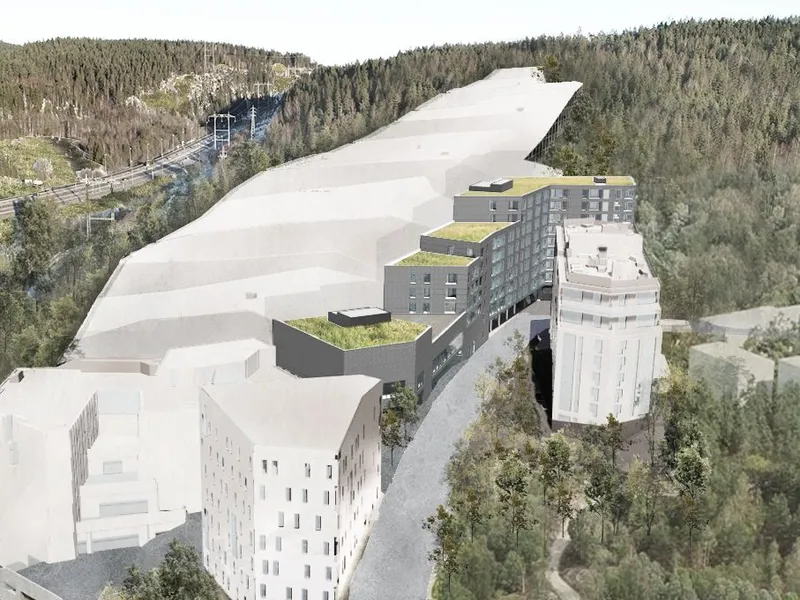 SNØ blir en attraktiv helårsdestinasjon for å møtes, bli inspirert, holde kick-offs, teambuilding og konferanser. llustrasjon: Hille Melbye Arkitekter AS