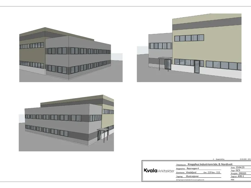 Fasade fra byggesøknad