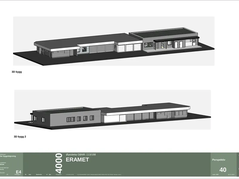 Perspektiv fra byggesøknad