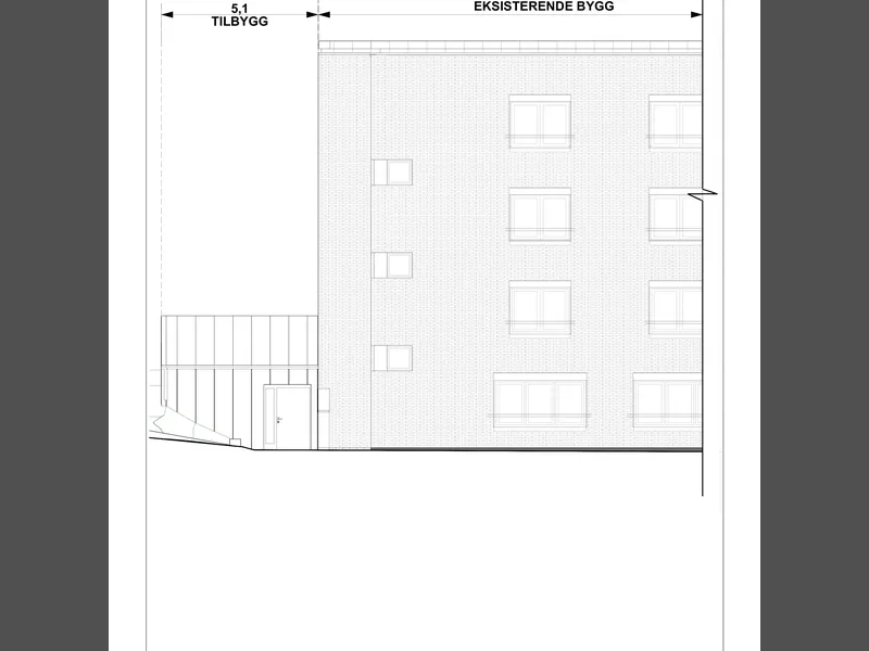 Fasade fra byggesøknad