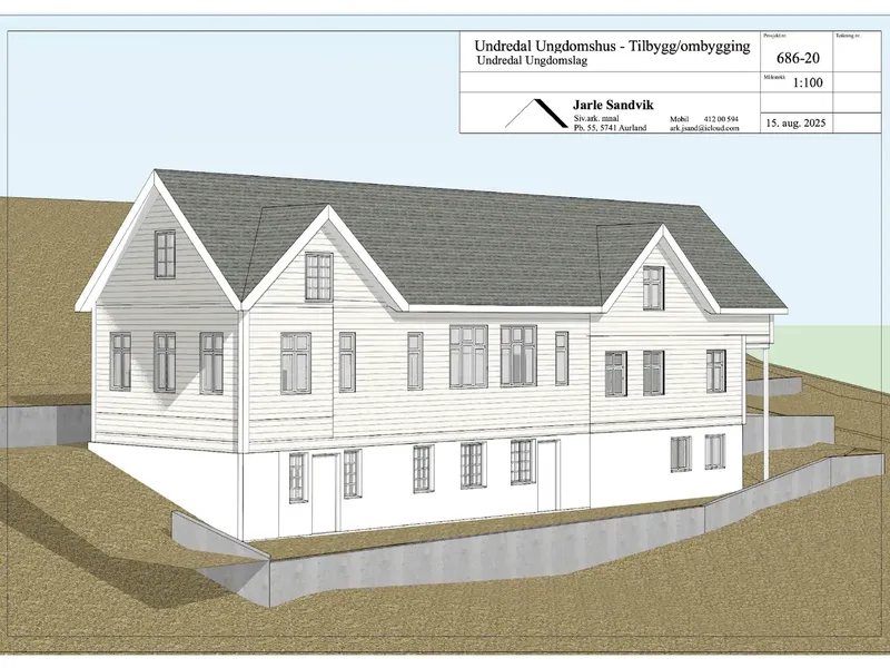 Perspektiv fra byggesøknad