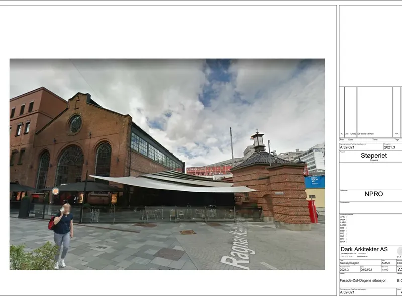 Fasade fra byggesøknad