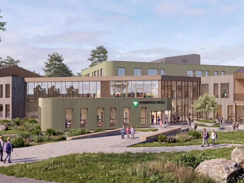Illustrasjon. Nye Hommersåk skole