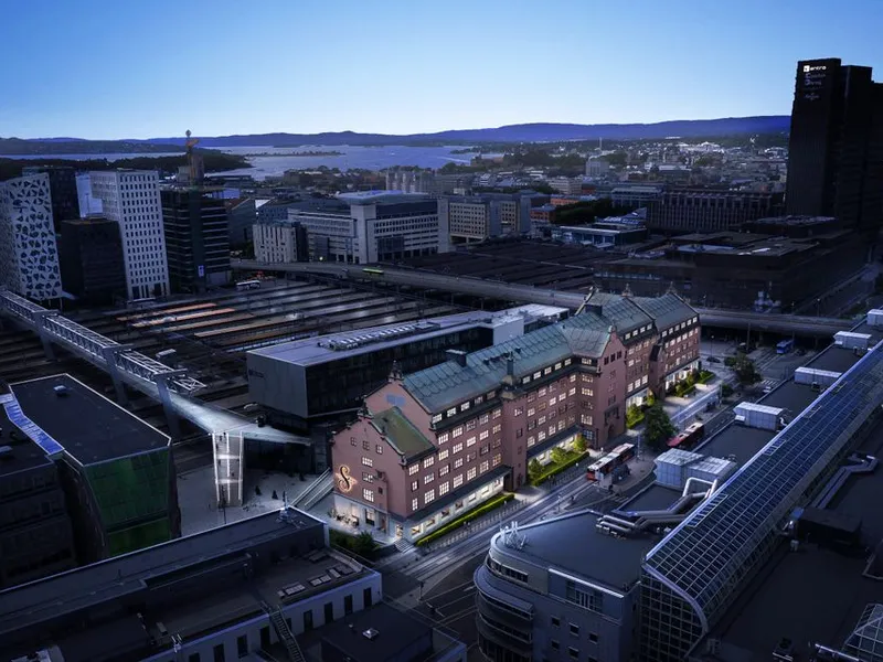 Tollgaarden ligger noen få minutters gange fra Oslo S og tett på gangbruen over til Barcode. (Foto: 3D Estate)