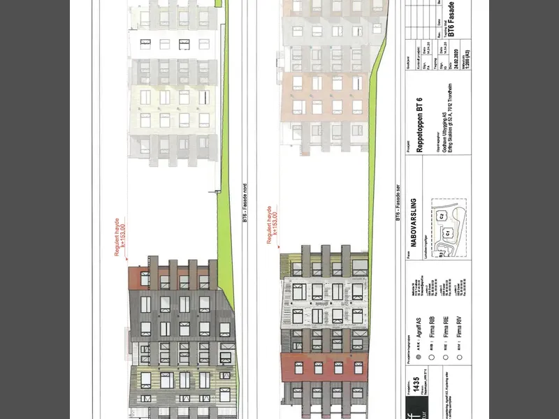 Fasade fra byggesøknad