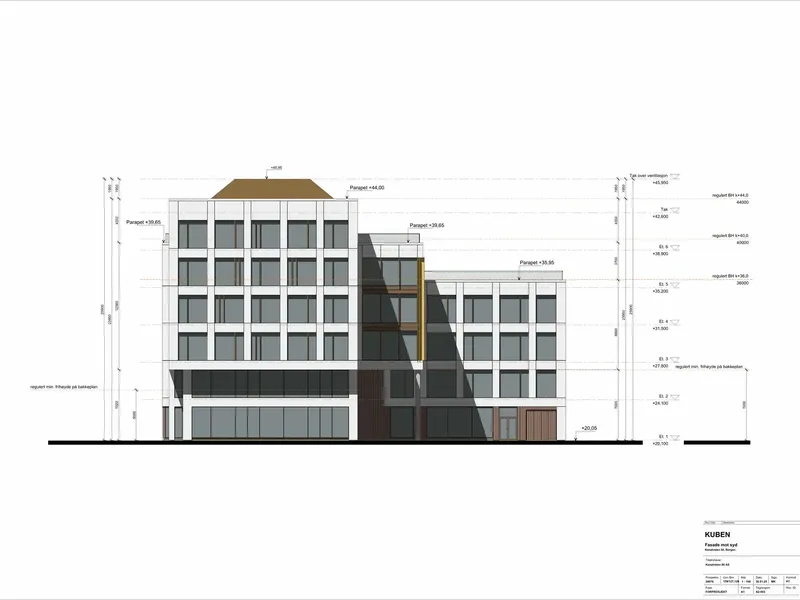 Fasade fra byggesøknad