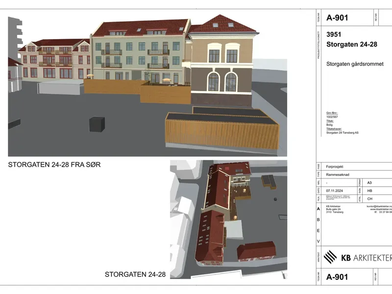 Fasade fra byggesøknad