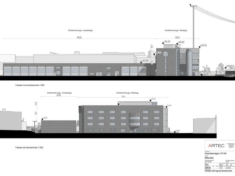Fasade fra byggesøknad