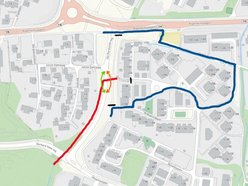 Trafikkomlegging Skogmo