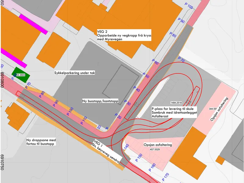 Kart av planen. - Klikk for stort bilete