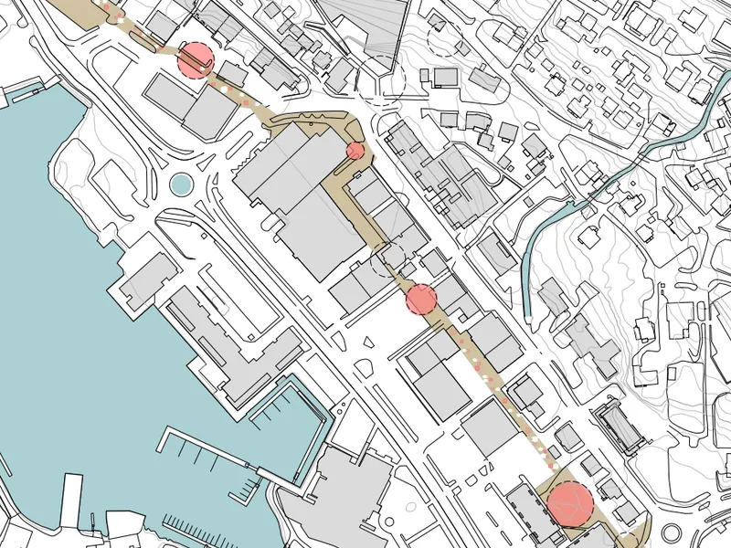 Kart som viser trasseen. - Klikk for stort bilete