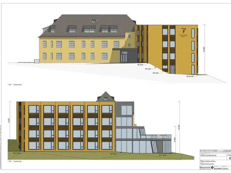 Fasade fra byggesøknad