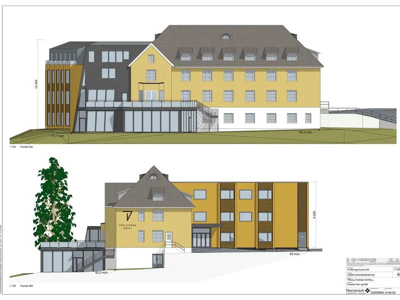 Fasade fra byggesøknad