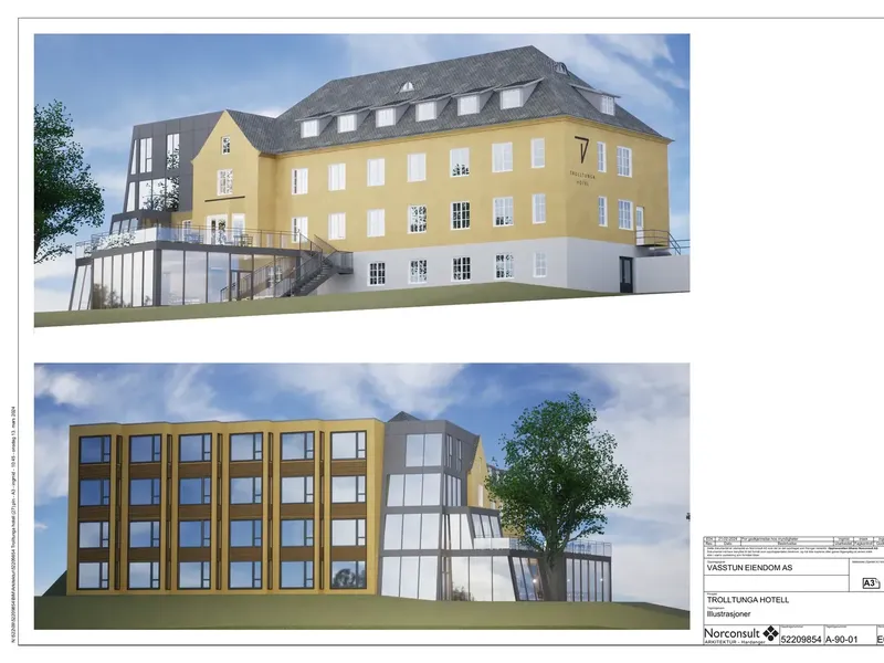 Fasade fra byggesøknad