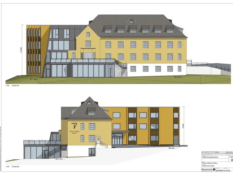 Fasade fra byggesøknad