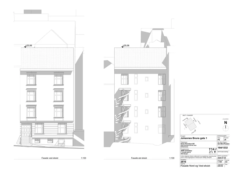 Fasade fra byggesøknad