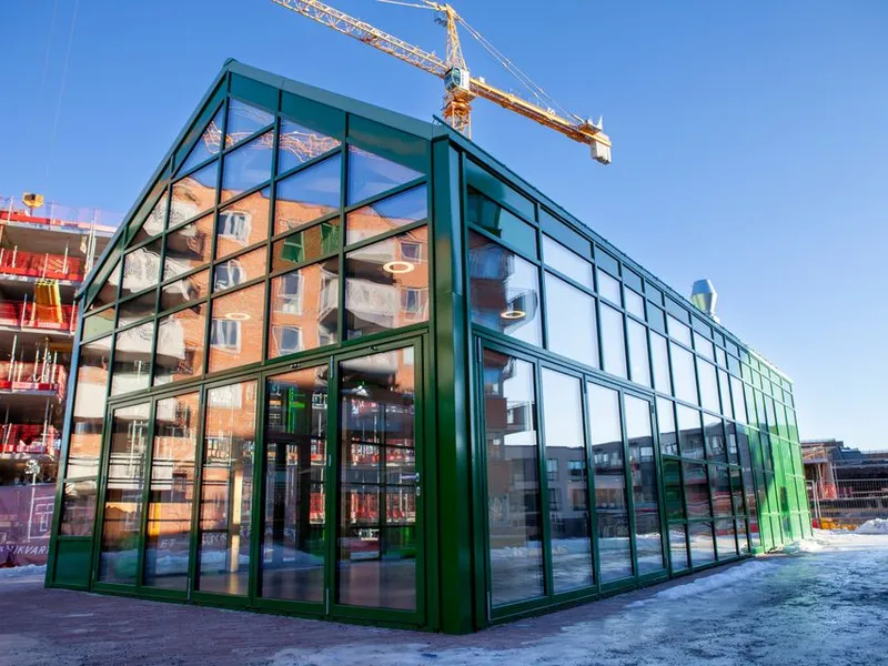 Alle beboerne i borettslaget får tilgang til Tunpaviljongen, som kan benyttes til små og store arrangementer, enten privat eller i regi av borettslaget. Foto: Peab