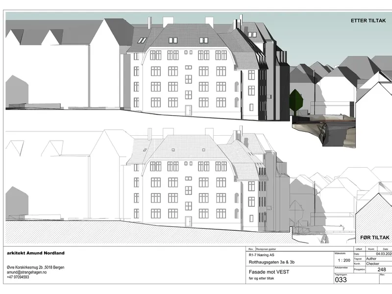 Fasade fra byggesøknad