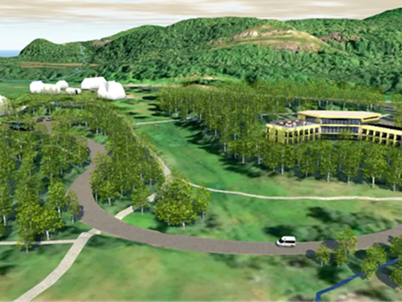 Illustrasjon av kirkestedet