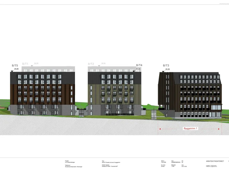 Fasade fra byggesøknad