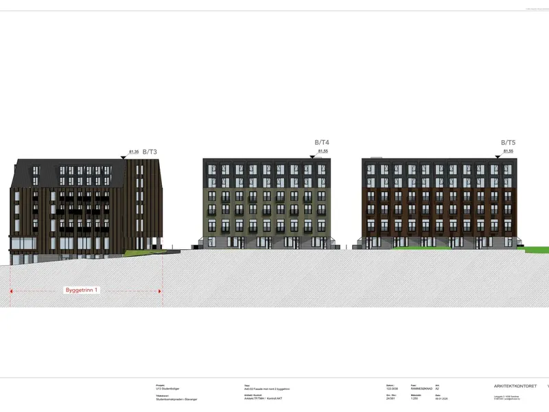 Fasade fra byggesøknad