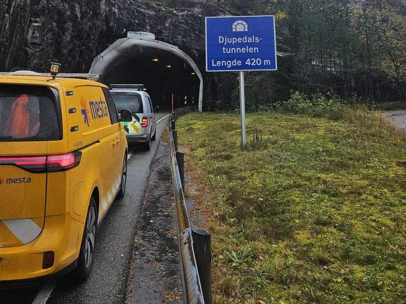 Statens vegvesen fortset utbetringa av rv.13 i Suldal. No står Djupedalstunnelen for tur. Foto: Statens vegvesen