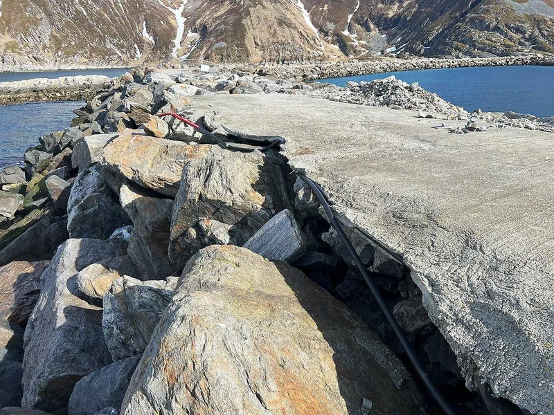 Skade på molo 