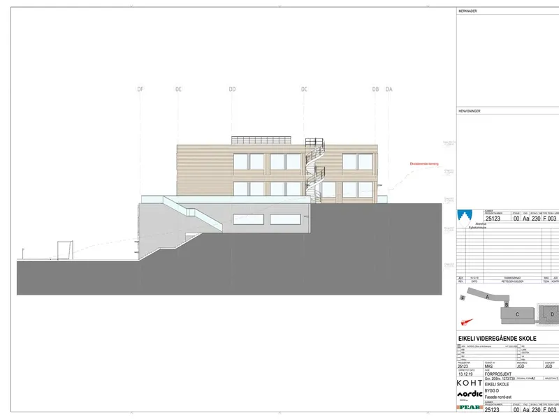 Fasade fra byggesøknad