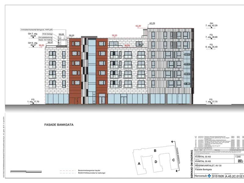 Fasade fra byggesøknad