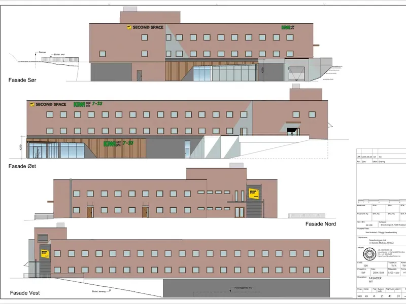 Fasade fra byggesøknad