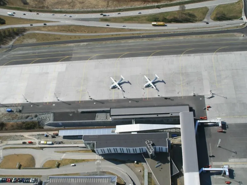 Trondheim lufthavn Værnes skal utvides for å kunne ta imot flere passasjerer i fremtiden. Foto: Avinor.
