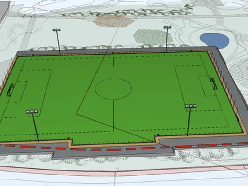 3D-bilde fotballbanen. Design: All rights reserved @Rental K