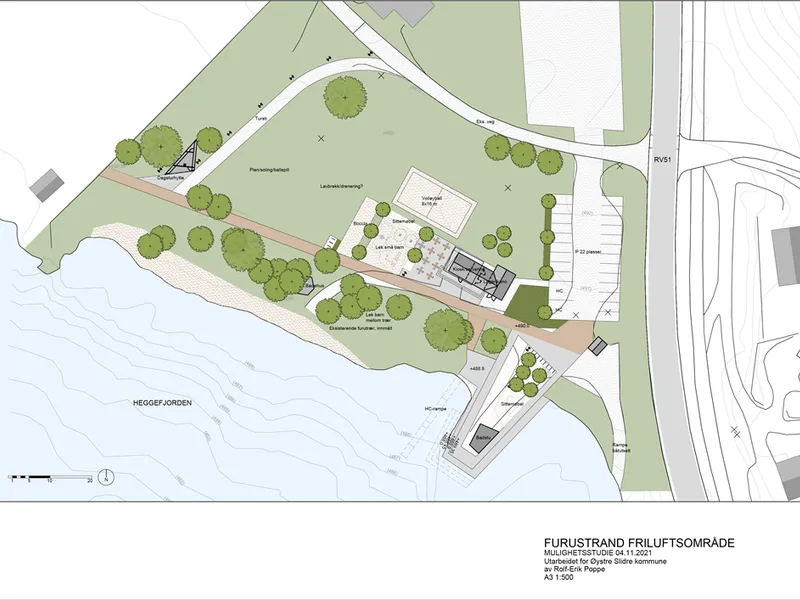 Planskisse over Furustrand - Klikk for stort bilete