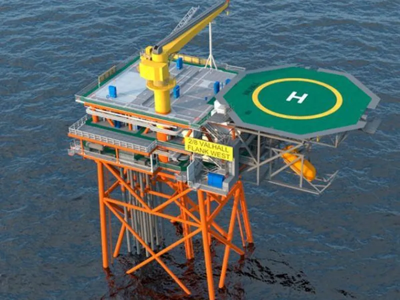 Valhall Flanke Vest blir en ubemannet brønnhodeplattform (Foto: Aker BP).