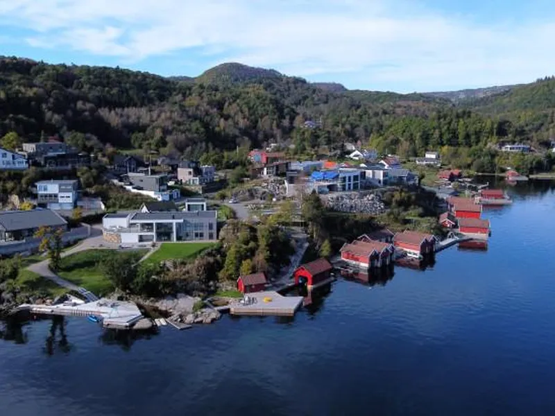 Dronefoto av Neset boligfelt